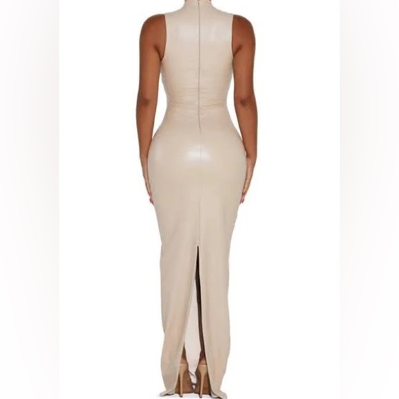 Naked Wardrobe All Faux Love Maxi Dress in Nude - Picture 7 of 8